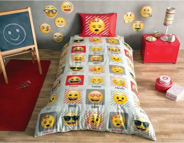 سرویس ملحفه دیزنی یکنفره Emoji برند Tac